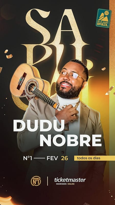 Dudu Nobre abre programação musical do Camarote Nº1 no Carnaval 2026